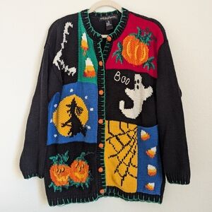 Vintage Gladys Bagley Halloween Cardigan